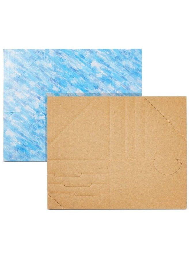 100 Pack Blue Picture Frame Corner Protectors For Shipping Art Adjustable Cardboard Edges For Moving (Fits 1