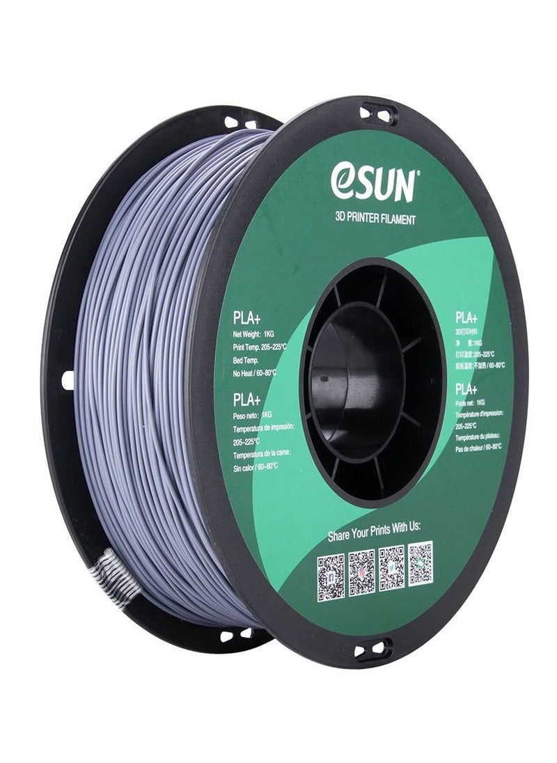 Esun 3D Printer Filament PLA+ 1.75 mm Dimensional Accuracy +/- 0.05 mm 1 Kg (2.2 lbs) Spool 3D Printing Material for 3D Printers – Grey