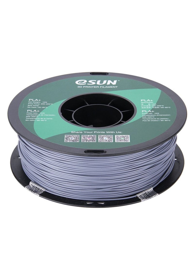 Esun 3D Printer Filament PLA+ 1.75 mm Dimensional Accuracy +/- 0.05 mm 1 Kg (2.2 lbs) Spool 3D Printing Material for 3D Printers – Grey