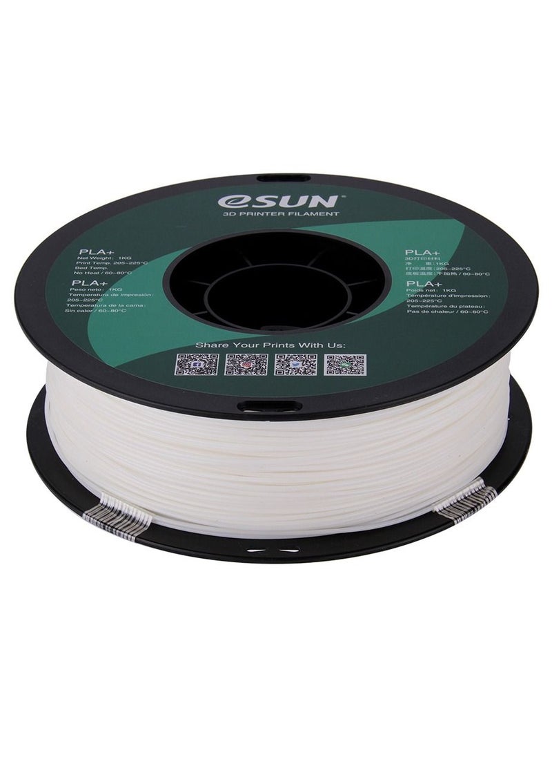 Esun 3D Printer Filament PLA+ 1.75 mm Dimensional Accuracy +/- 0.05 mm 1 Kg (2.2 lbs) Spool 3D Printing Material for 3D Printers – White