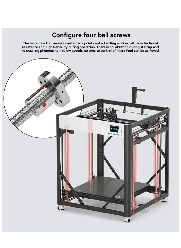 SSW Sculptor's Industrial Large Size Near-end High Precision Commercial Auto-leveling Ball Screws Eight Languages VEHO 600PRO 3D Printer