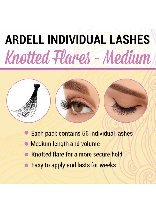 Andrea Knotted Flares False Lashes Medium - Black, 4 Pack