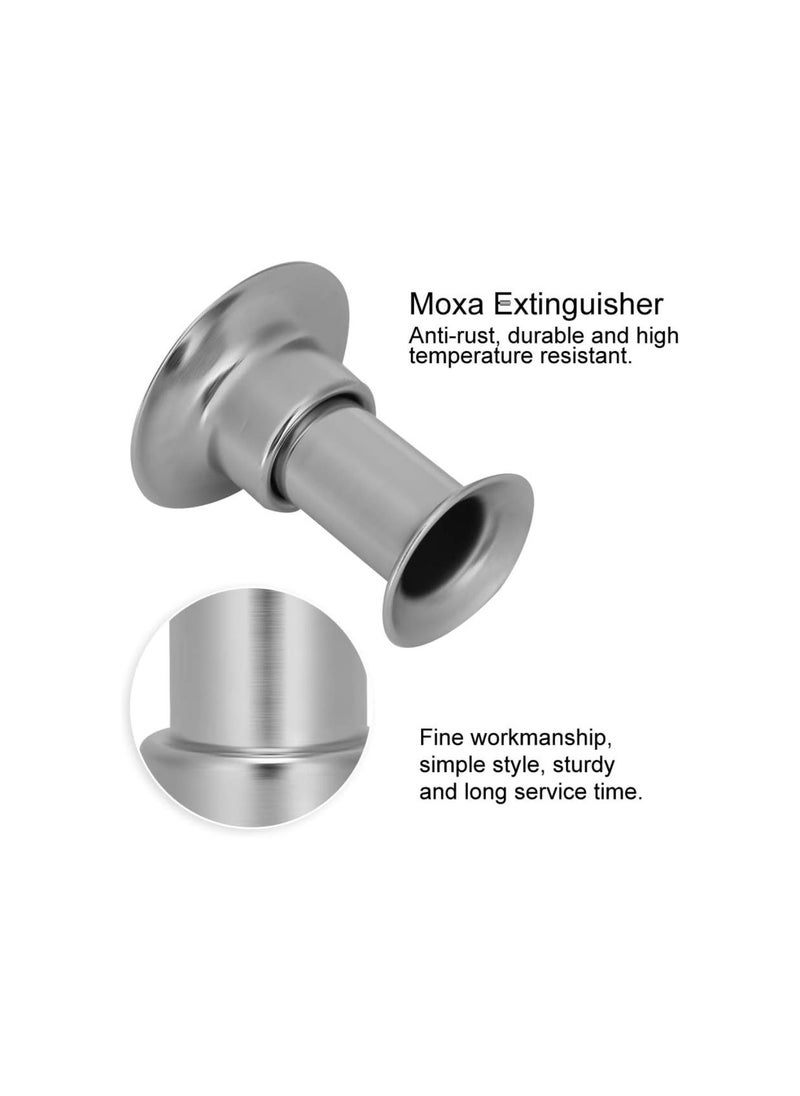 Stainless Steel Moxa Stick Extinguisher, Multi-specification Optional Moxibustion Roll Extinguisher With Ash Collector Tray Dish Stable Base (2cm)