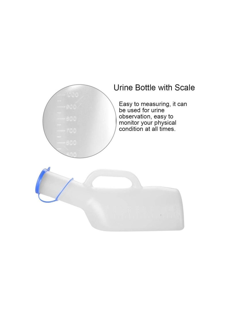 Male Urine Bottle, 1000Ml Portable Urinals for Men, Outdoor Urine Storage Mobile Toilet, Urine Collector with Lid Kids Adults for Travel Container Truckers Hospitals