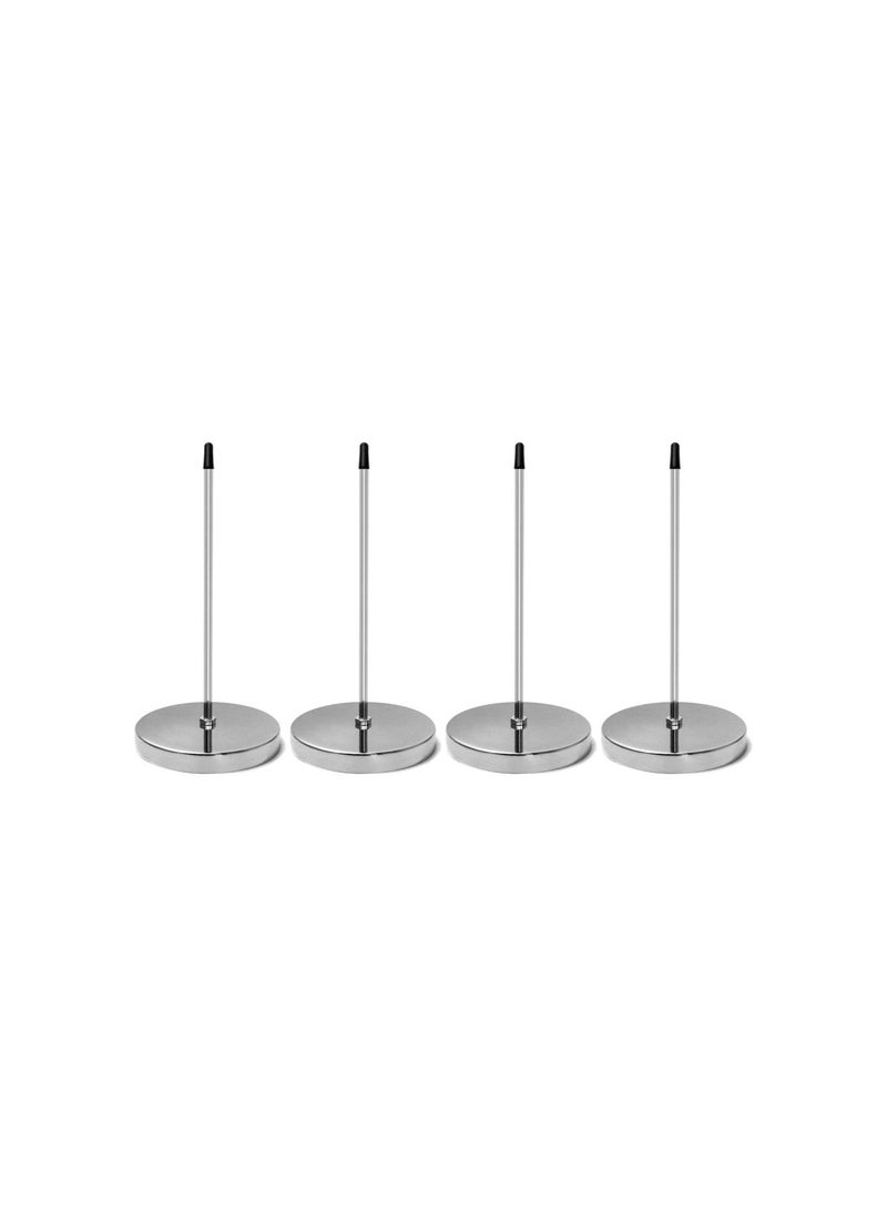 4 Pcs Desk Receipt Holder, Spike Stick Receipts Check Bill Fork Restaurant Check Spindle, Straight Rod Paper Holder, 5.5inch, Silver