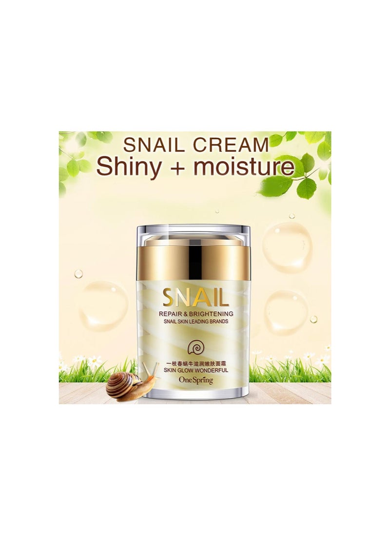 Moisturizing Skin Cream, Anti-Aging Snail Moisturizing Cream for Balance Skin's Skin Care and Remove Wrinkles (60g)