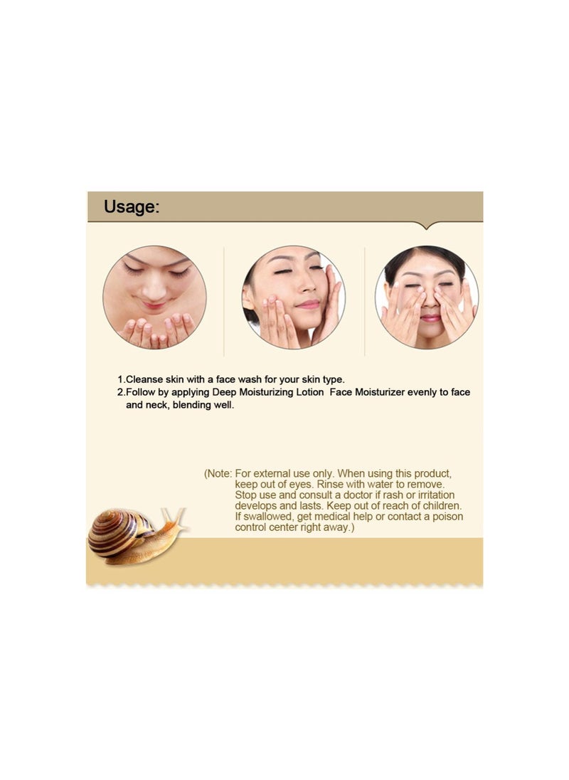 Moisturizing Skin Cream, Anti-Aging Snail Moisturizing Cream for Balance Skin's Skin Care and Remove Wrinkles (60g)