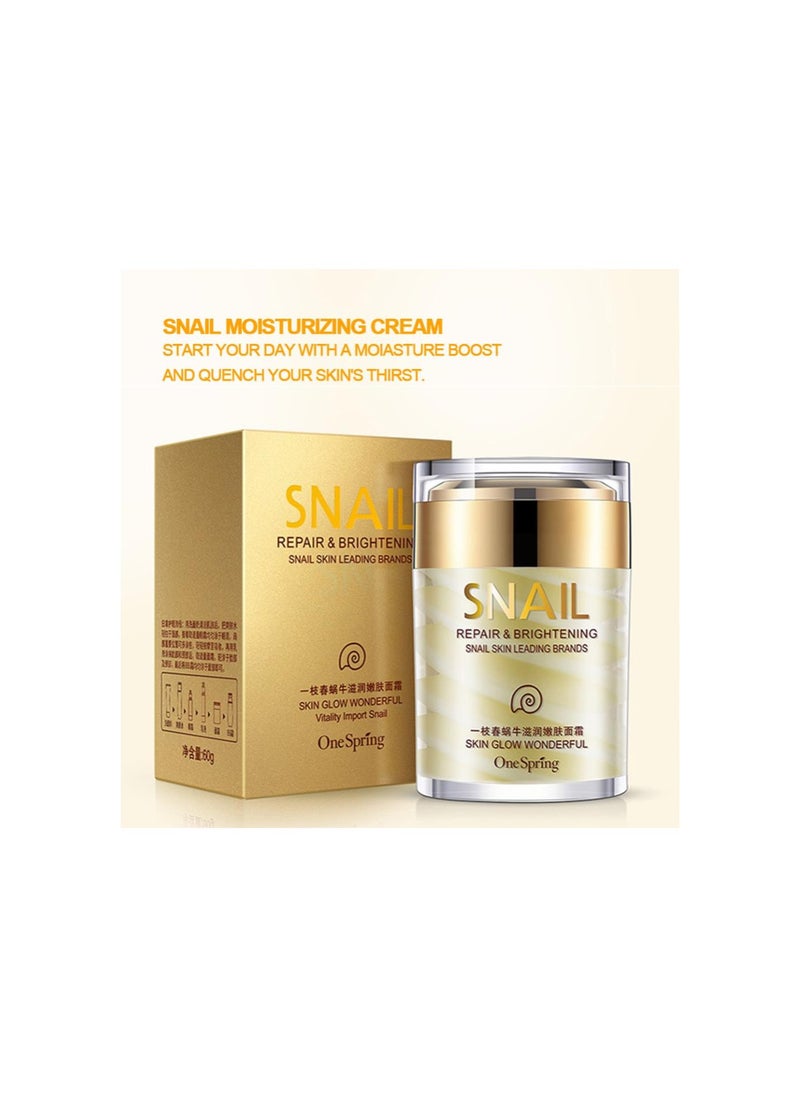 Moisturizing Skin Cream, Anti-Aging Snail Moisturizing Cream for Balance Skin's Skin Care and Remove Wrinkles (60g)