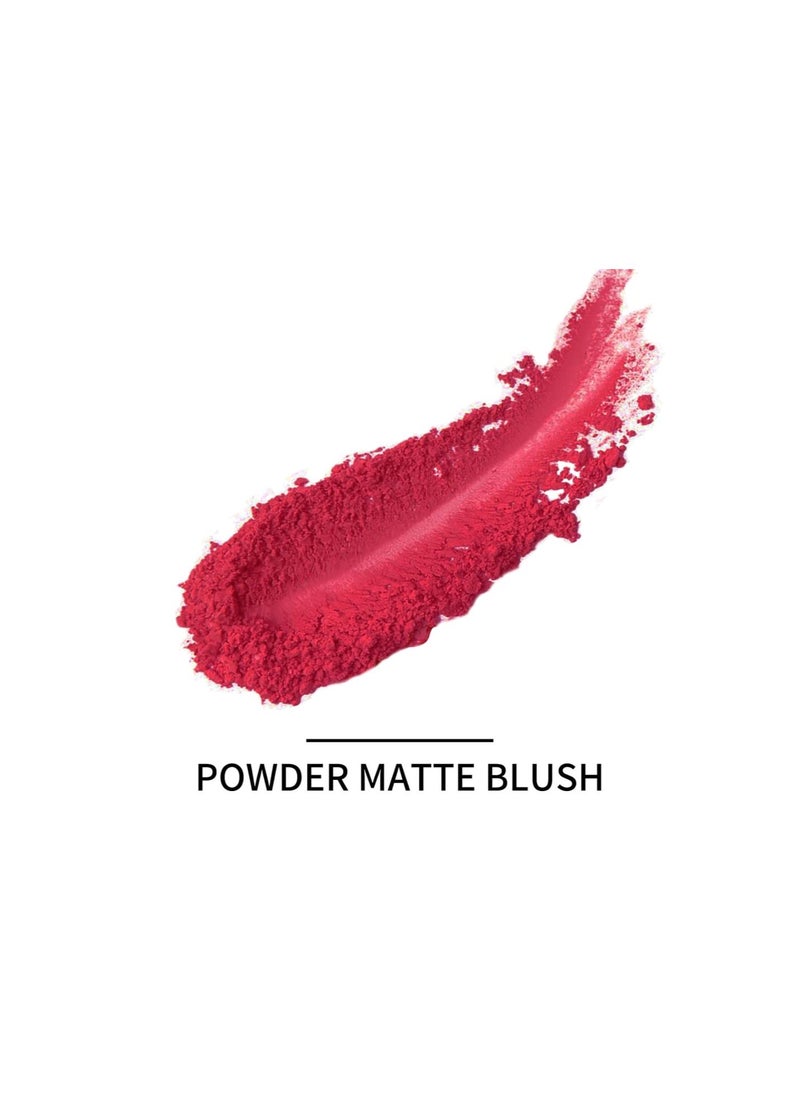 Powder Blush Matte Blush, Highly Pigmented Beauty Cream Blush Palette for Create A Natural Cheek Flushed Look, Rich Colors