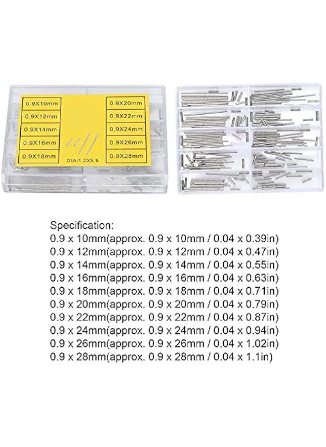 Watch Tube Link Pin, Watchband Connecting Shaft Watch Bracelet Connecting Shaft Watch Tube Bar Watch Parts with a Box for Watch Repair Shop