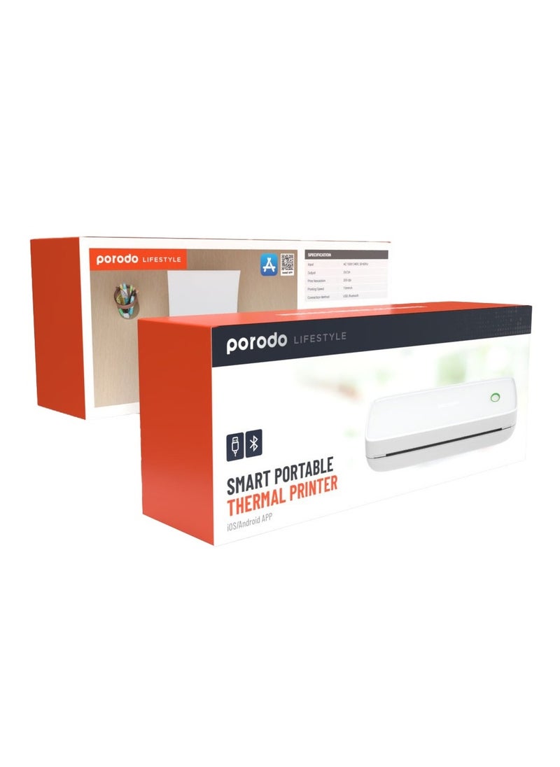 Smart Portable Thermal Printer - White