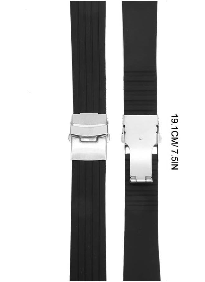 Silicon Watch Band, Universal Adjustable Replacement For Accessory(18Mm)