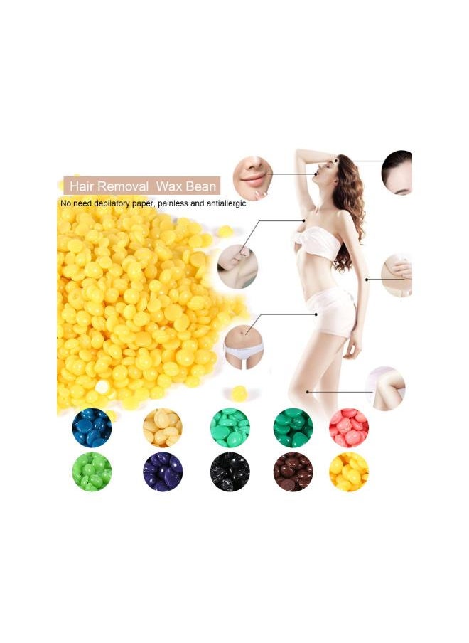 Wax Bean, 10Types 100g/Bag Depilatory Hard Wax Waxing Bean Arm Body Bikini Hair Removal(Honey)