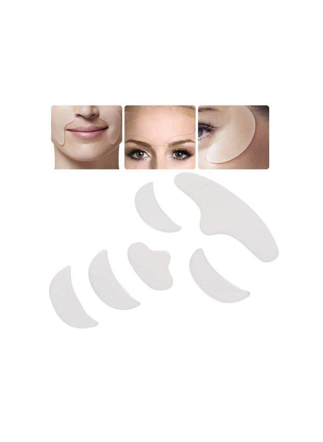 Anti-Wrinkle 6Pcs Anti Wrinkle Silicone Patch Pad Skin Lifting Reusable Forehead Eye Chin Face Patch