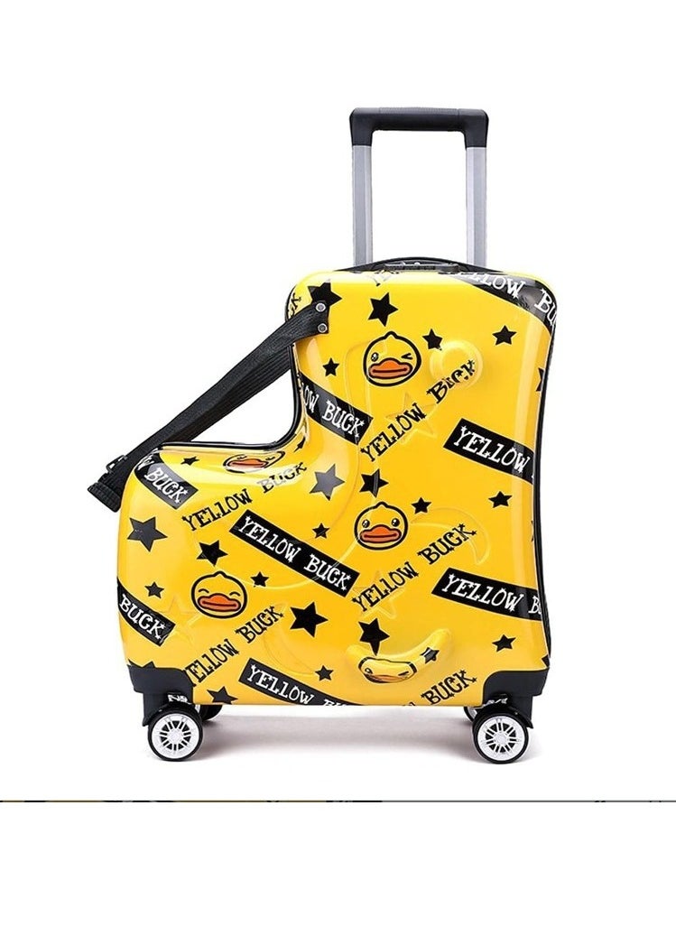 Children's Luggage,Boy And Girl Travel Luggage,Riding And Sitting Luggage,Lightweight Hard Shell Trolley Case ​With 4 Wheels