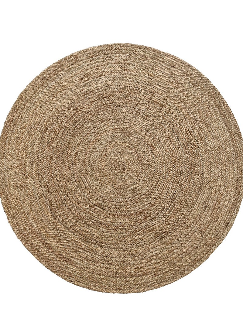 Ramsha Handmade Jute Rug For Living Room Area Rug For Bedroom Round Carpet BR-008