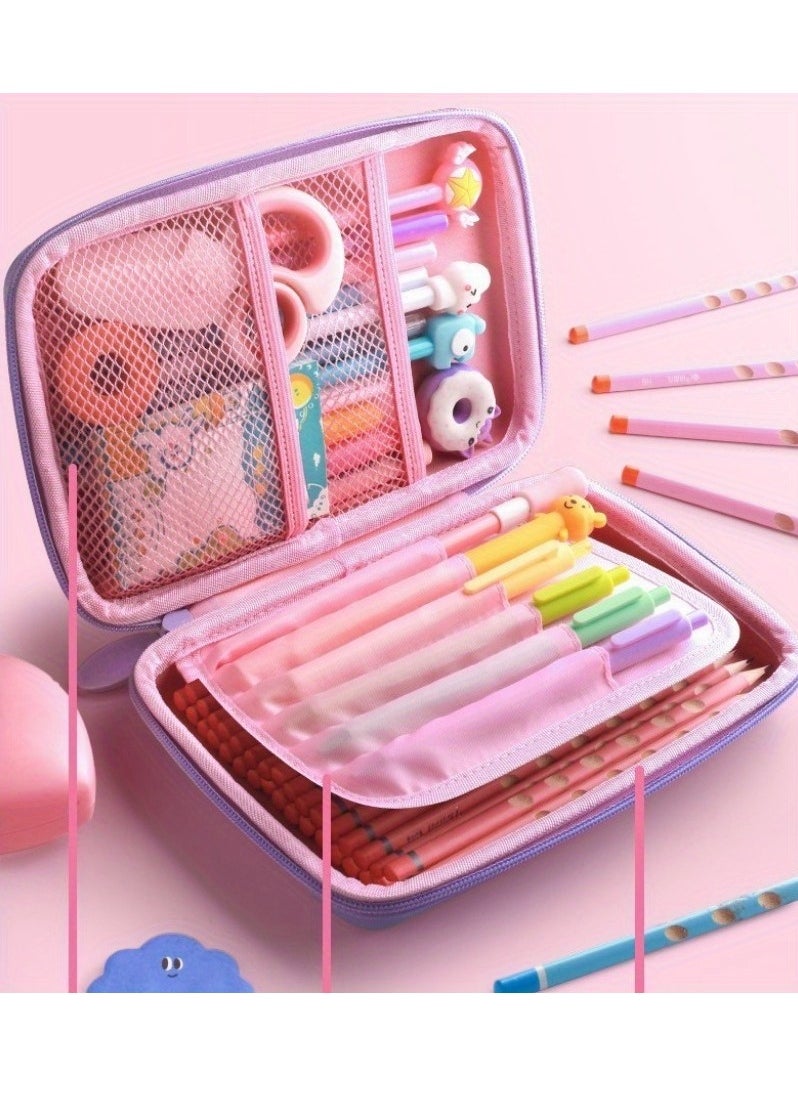 School Pencil Case Large Capacity Organizer Stationery Box Zipper Storage Box Birthday Gifts School Supplies 3D Unicorn Style