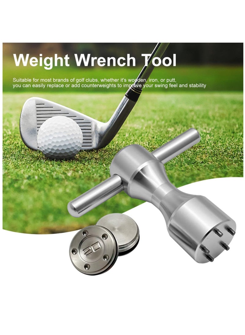 Golf Putter Weights, 20g Golf Weights Wrench Kit, 5 Pin Sports Golf Club Wrench Tool, Golf Wrench Driver Tool, Golf Weights, Durable, Compact for Golf Clubs