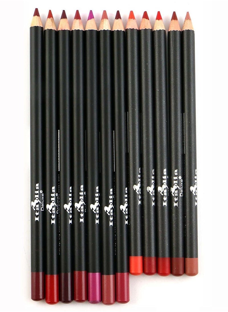 12pc Italia Deluxe Ultra Fine Lip Liner set of 12 color