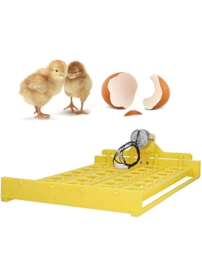 4W Digital Automatic Egg Turner Tray, 32 Eggs Plastic Tray 45° Swing Turning Hatcher for Chicken Goose, Universal Egg Racks Egg Incubator Turner Hatcher Brooder (12V)