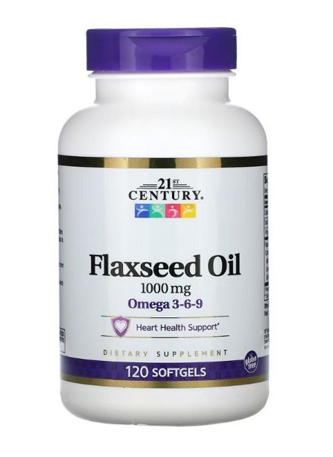 Flaxseed Oil 1000 mg 120 Softgels