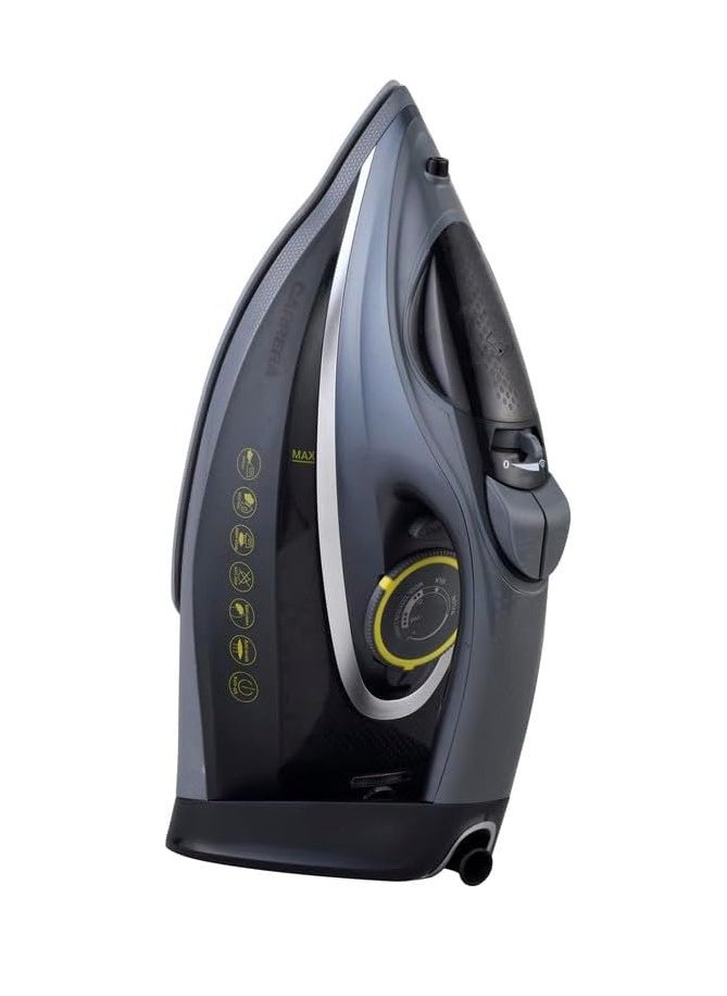 CARRERA Steam Iron No 210-2600W Power, Aluminum Soleplate with Ceramic Coating, Anti-Calc, Self-Cleaning, Adjustable Temperature, Auto Shut-Off