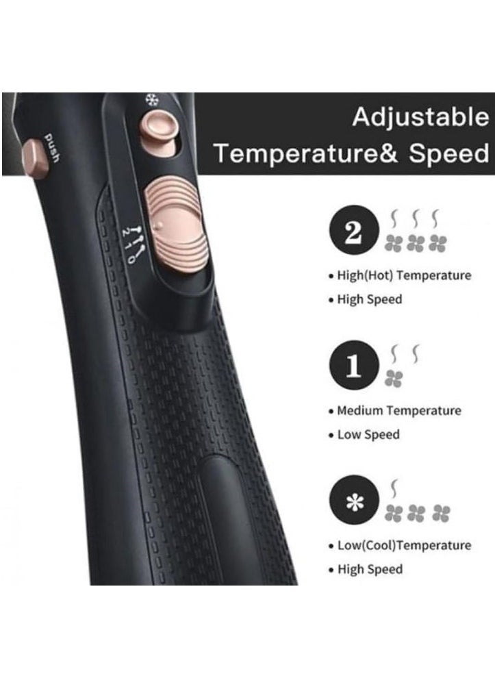 3-In-1 RE-2061-1 Professional Hot Air Hair Styler With Attachment 1000 Watts - Black.