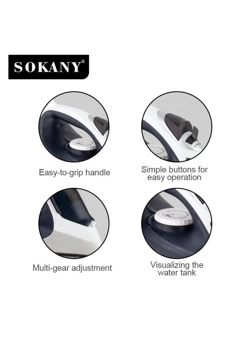 Sokany Steam Iron Sokany SK-11001 Ceramic Powerful Steam -2200 W