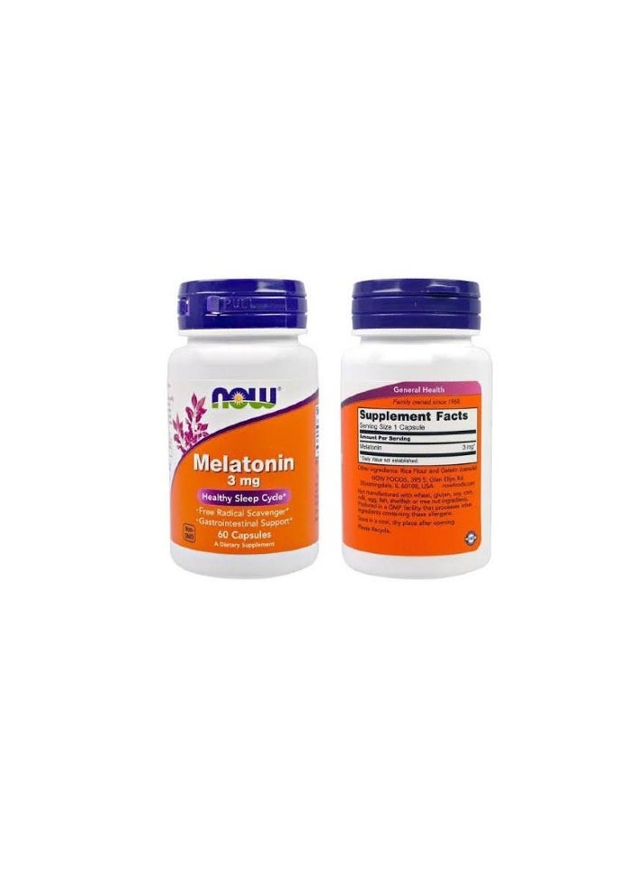 MELATONIN 3MG 60 CAPSULES