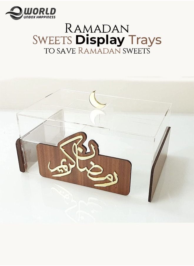 Ramadan Decorative Tray Eid Mubarak Dessert Serving Tableware Plates for crescent decorations