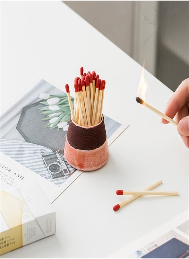 Ceramic Match Holder with Striker for Cute and Fancy Matches Decorative Modern Home Decor