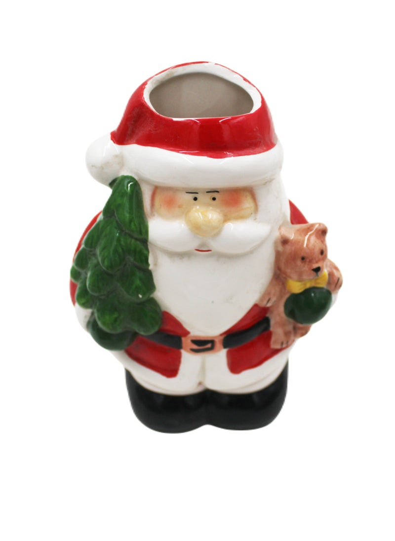 PORCELAIN HANDMADE SANTA NAPKIN HOLDER