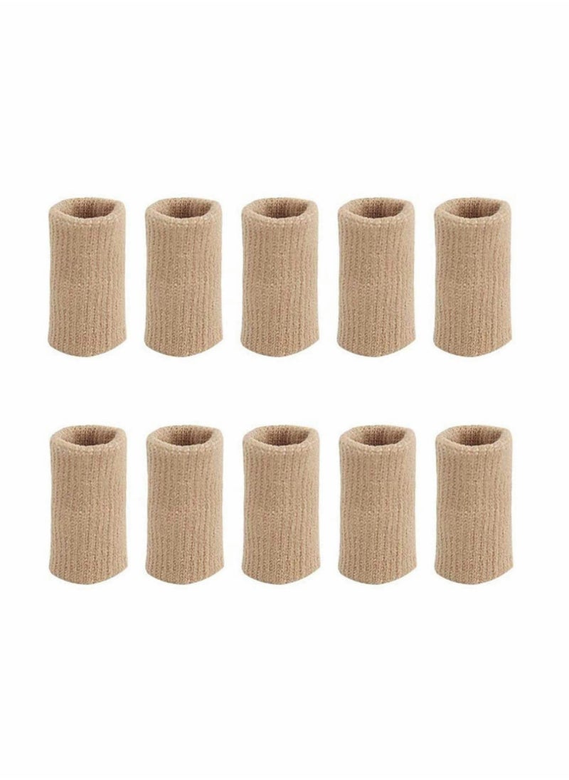 10x Finger Protector Sleeve, Arthritis Stretchy Support Sports Aid - Basketball Finger Guard