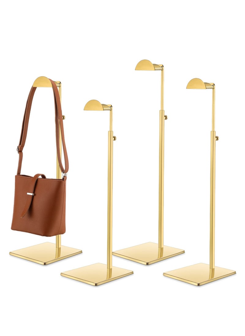 Purse Display Stands, 4Pcs Stainless Steel Adjustable Height Bags Display Holder for Home Store Boutique Counter