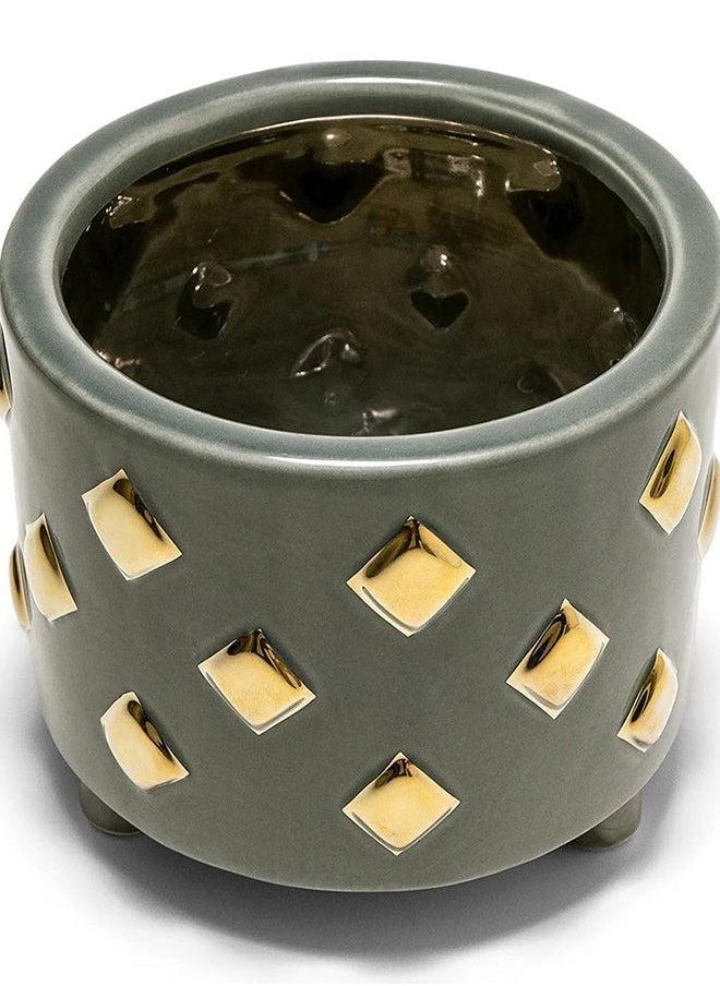Caspian Arneson Bundle Two Ceramic Pots Knot Home Designer Accessory for Bedroom Living Dining Room Office Area Décor