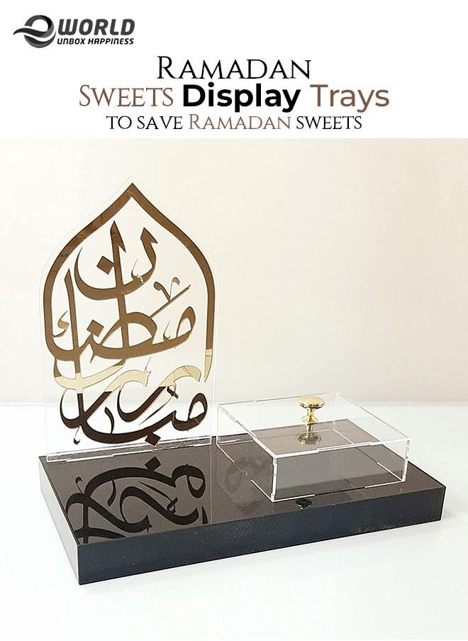 Ramadan Decorative Tray Ramazan Mubarak Dessert Serving Tableware Plates for crescent decorations
