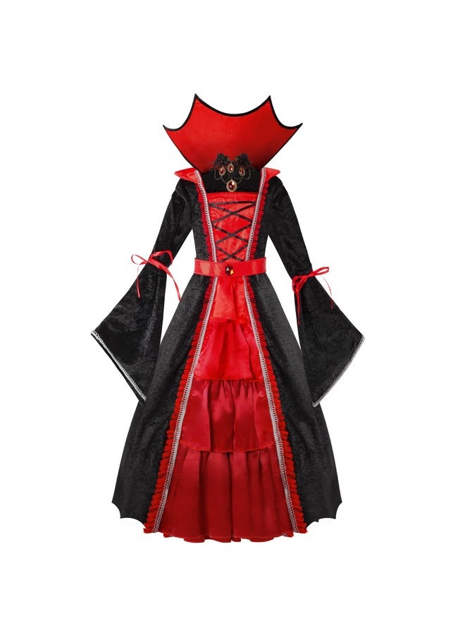 Girls Vampire Costume, Halloween Costume For Kids, Royal Vampire Costume For Girls-S