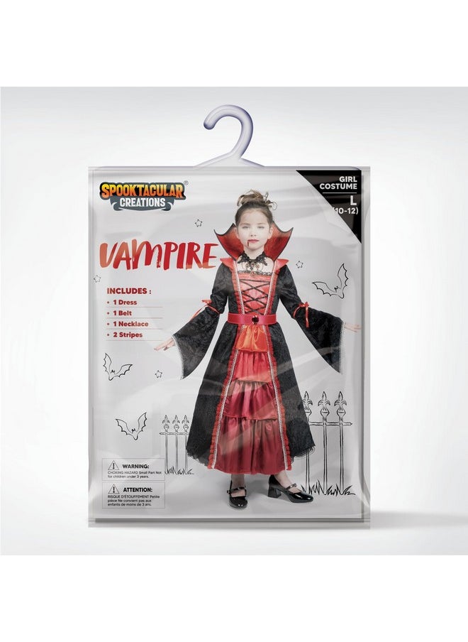 Girls Vampire Costume, Halloween Costume For Kids, Royal Vampire Costume For Girls-S