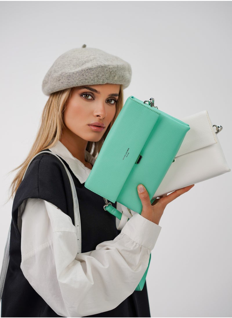 David Jones-Covered Cross Body Stylish Bag Model Cm6919- Squared Envelope Bag for work and Daily out and about cross body bag