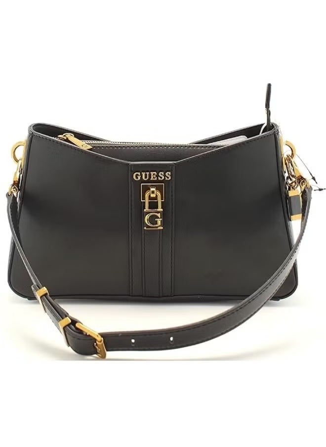 Guess Ginevra Logo Elite Black Shoulder Bag for Women SB867518