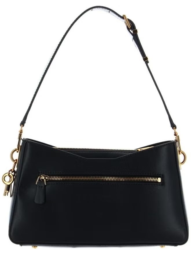 Guess Ginevra Logo Elite Black Shoulder Bag for Women SB867518