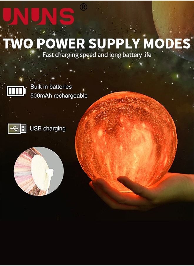 3D Printing Moon Lamp,5.9 Inch 16 Colors Mind-glowing Galaxy Moon Lamp With Stand And Remote Control,Bedroom Night Light Home Decor For Kids Gift