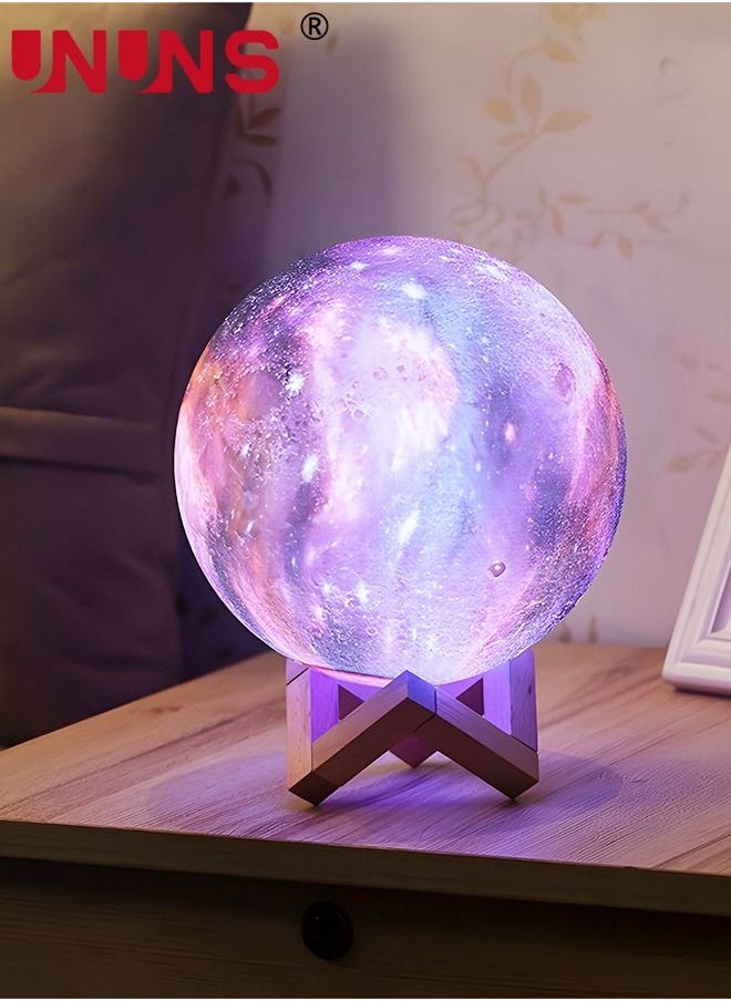 3D Printing Moon Lamp,5.9 Inch 16 Colors Mind-glowing Galaxy Moon Lamp With Stand And Remote Control,Bedroom Night Light Home Decor For Kids Gift