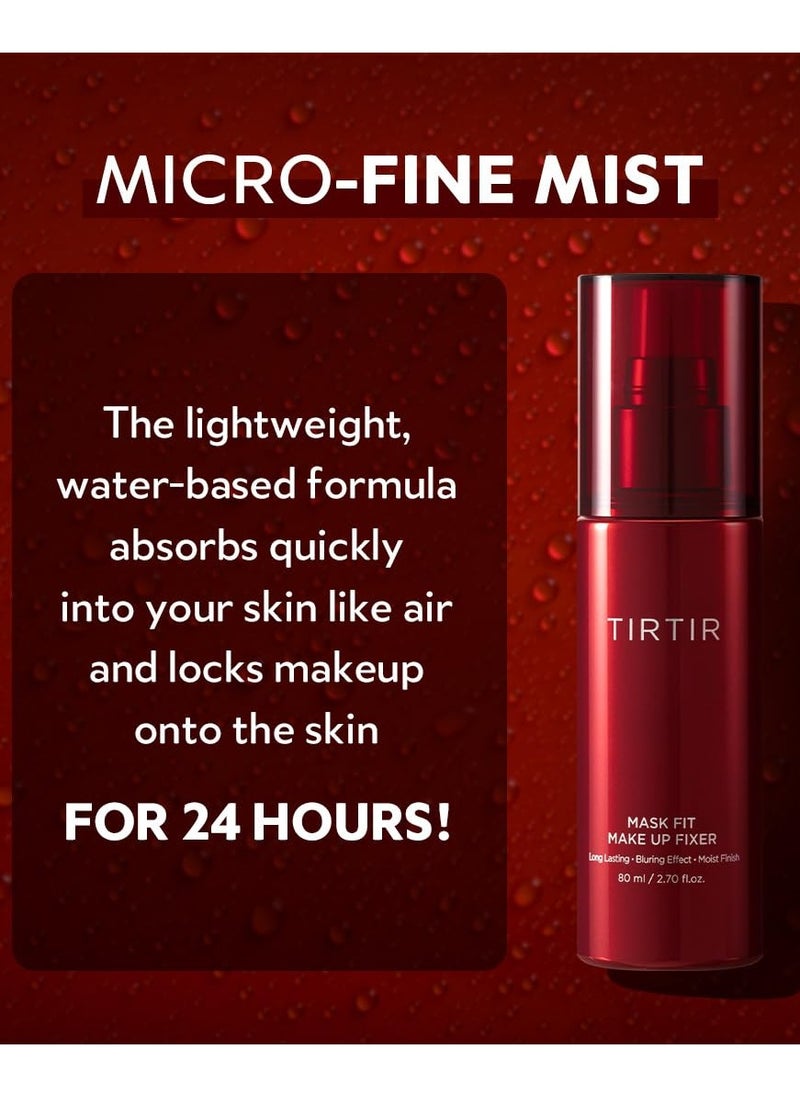 TIRTIR Mask Fit Make-up Fixer, 24H Long Lasting Makeup Finishing Setting Spray, Lightweight and Non-greasy, 2.7 Fl Oz