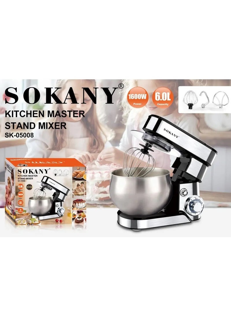 Sokany stainless steel 6L Electric meat grinder kitchen master stand mixer sk-05008