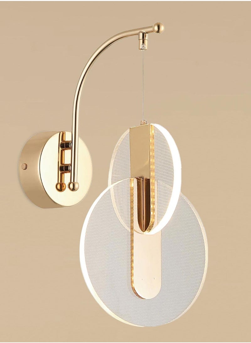 Alyce Wall Lamp - 20x30 cm, Elegant Gold Finish, 6 Watt