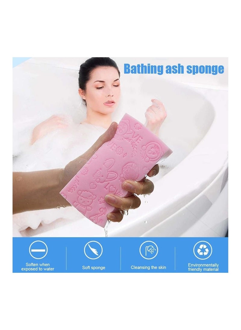 Body Exfoliating Sponge Baby Shower Brush Soft Bath Cleaning for Adults Kids Men Women Skin Spa Smooth 3 Pcs