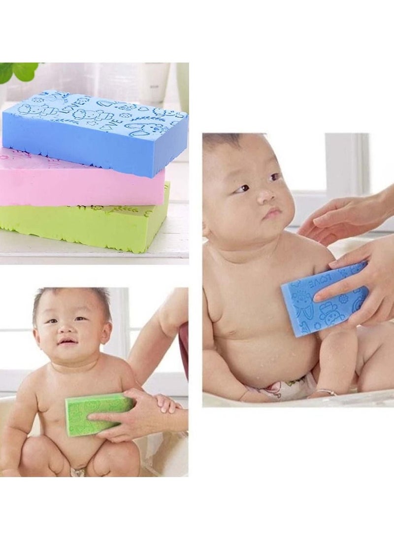 Body Exfoliating Sponge Baby Shower Brush Soft Bath Cleaning for Adults Kids Men Women Skin Spa Smooth 3 Pcs