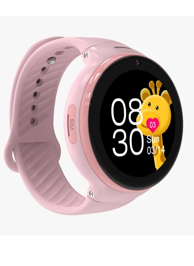 4G Kids GPS Smart Watch with JuniCare app - Pink