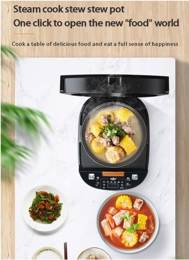 Rice Cooker, 5L Household Rice Cooker Intelligent Timing Appointment Heating Rice Cooker High-Fire Fast Cooking Multi-Function Rice Cooke